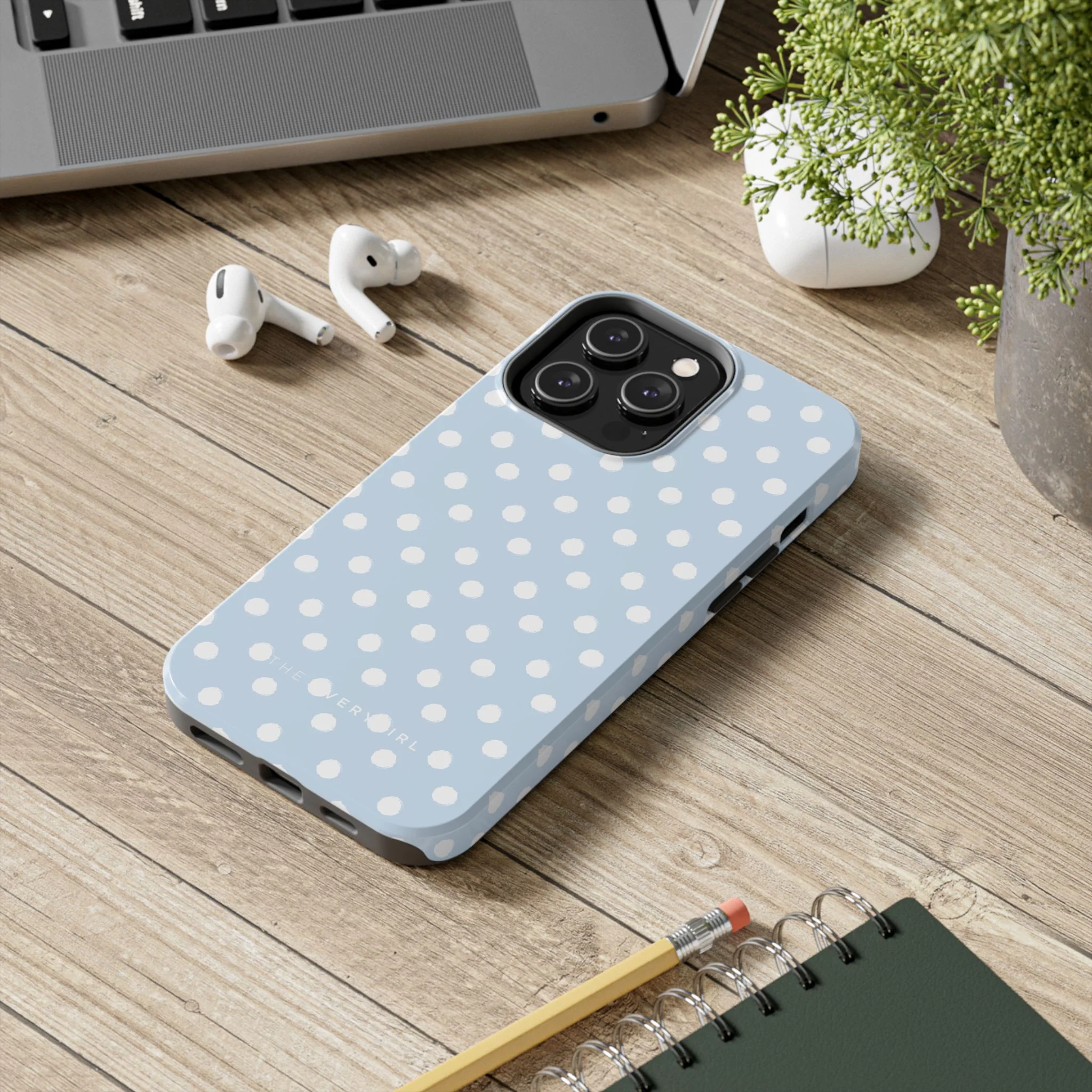 East Coast – Blue & White Polka Dots Phone Case - Image 68