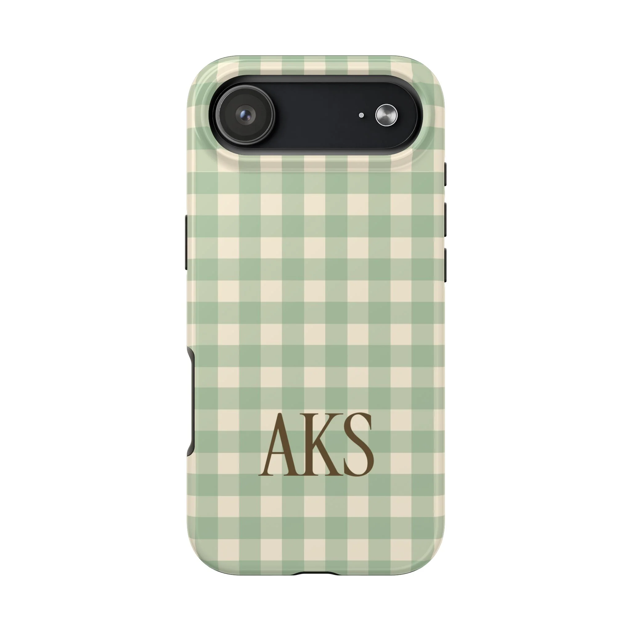 Customizable Green Gingham Phone Case - Image 10