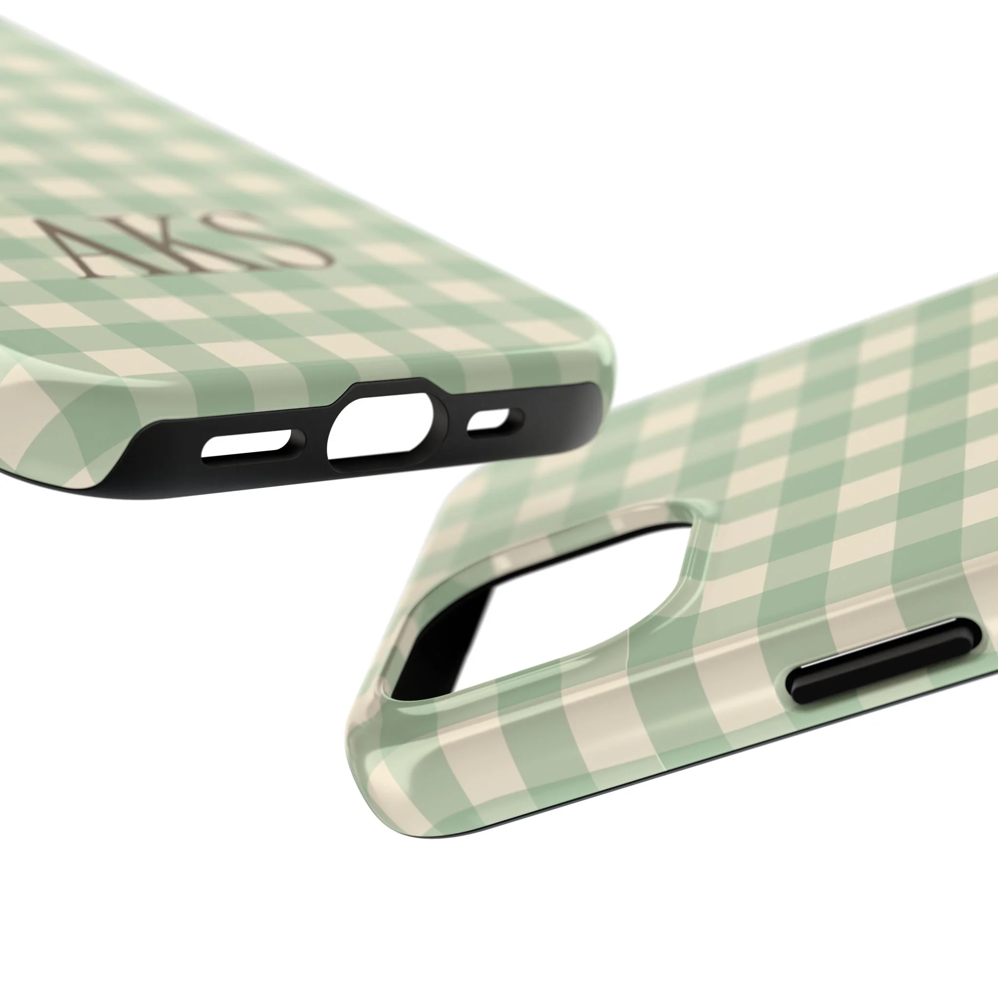 Customizable Green Gingham Phone Case - Image 12