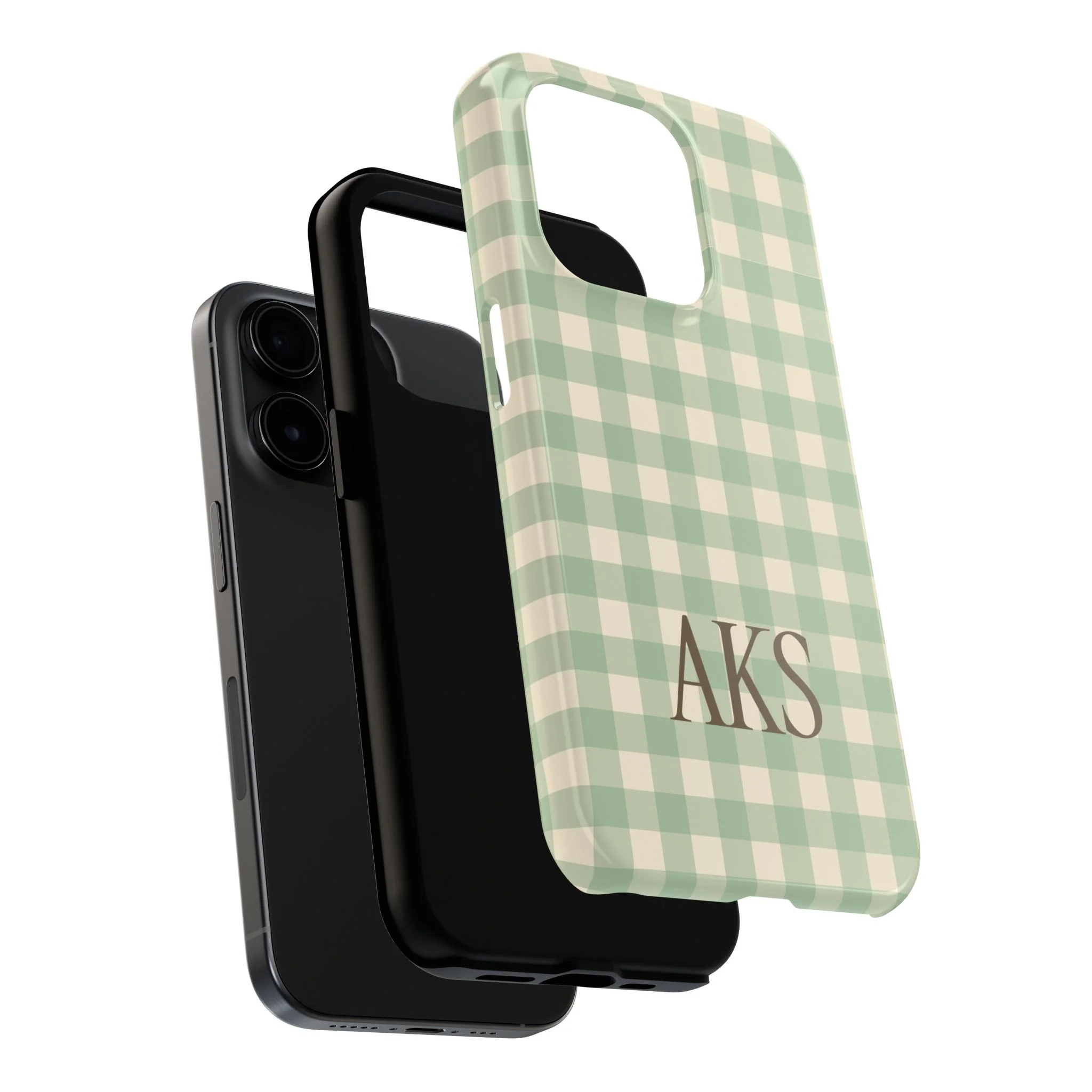 Customizable Green Gingham Phone Case - Image 16