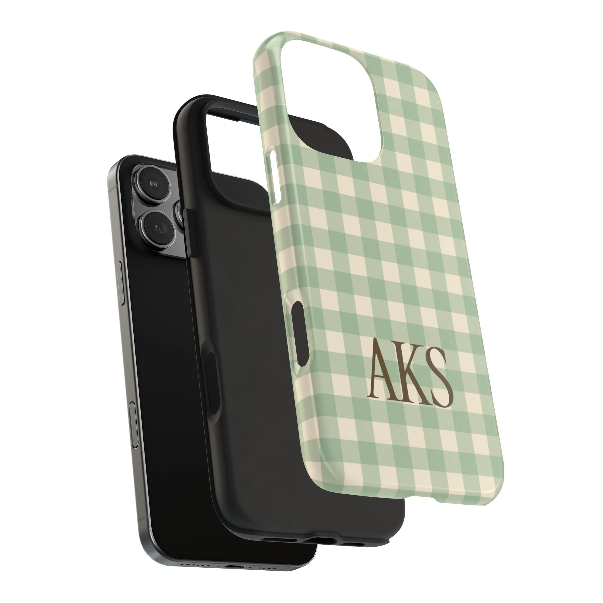Customizable Green Gingham Phone Case - Image 20