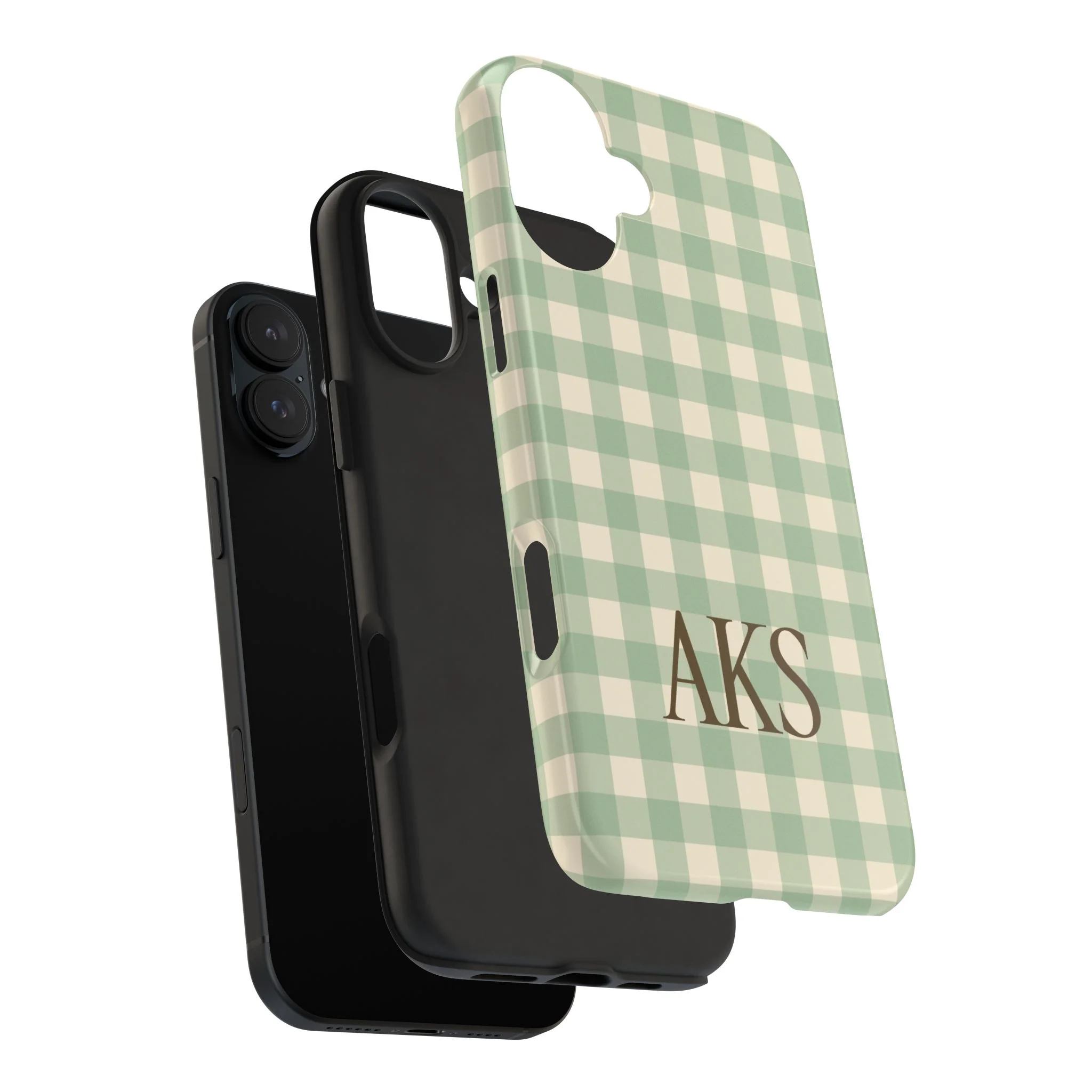 Customizable Green Gingham Phone Case - Image 24