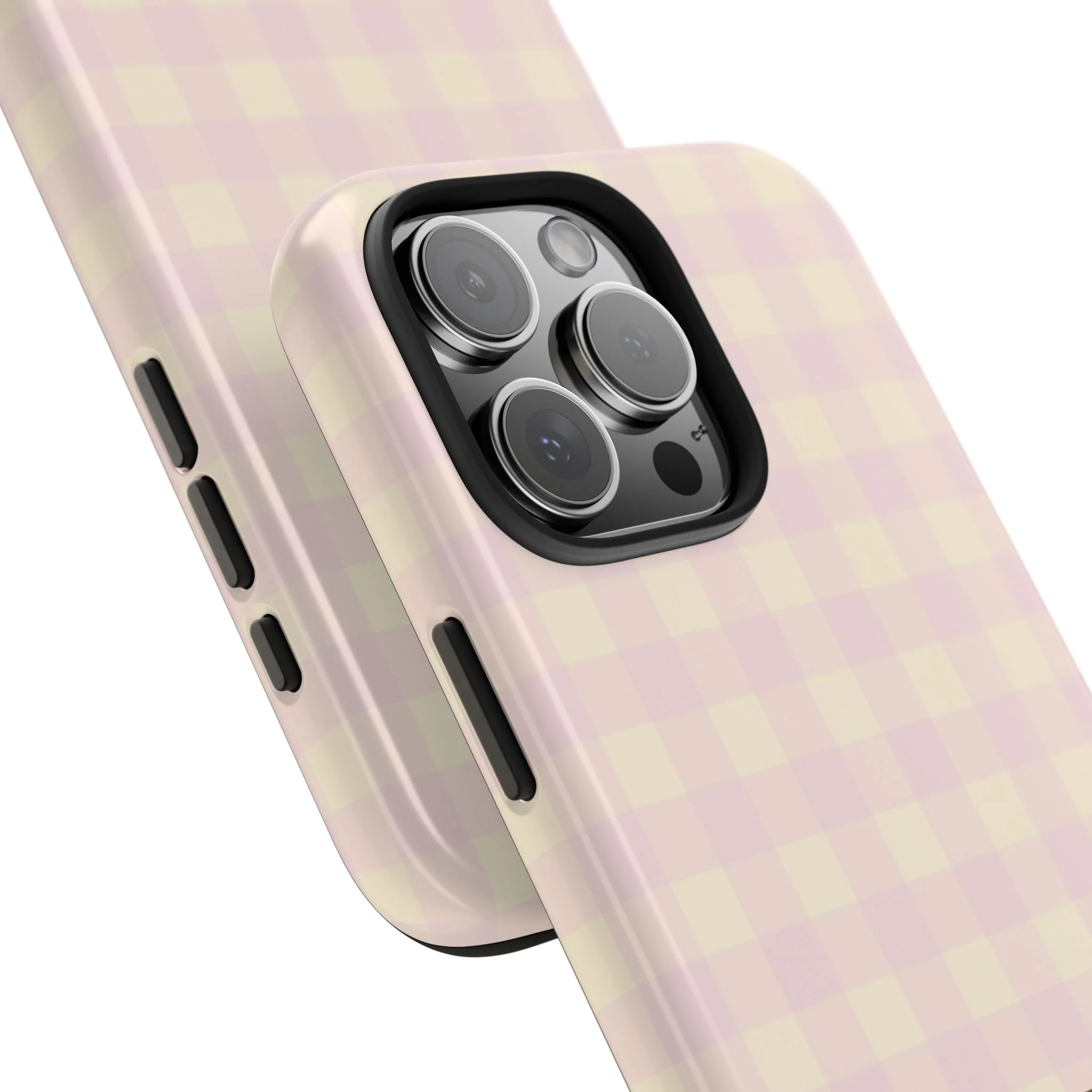 Customizable Pink & Yellow Gingham Phone Case - Image 19