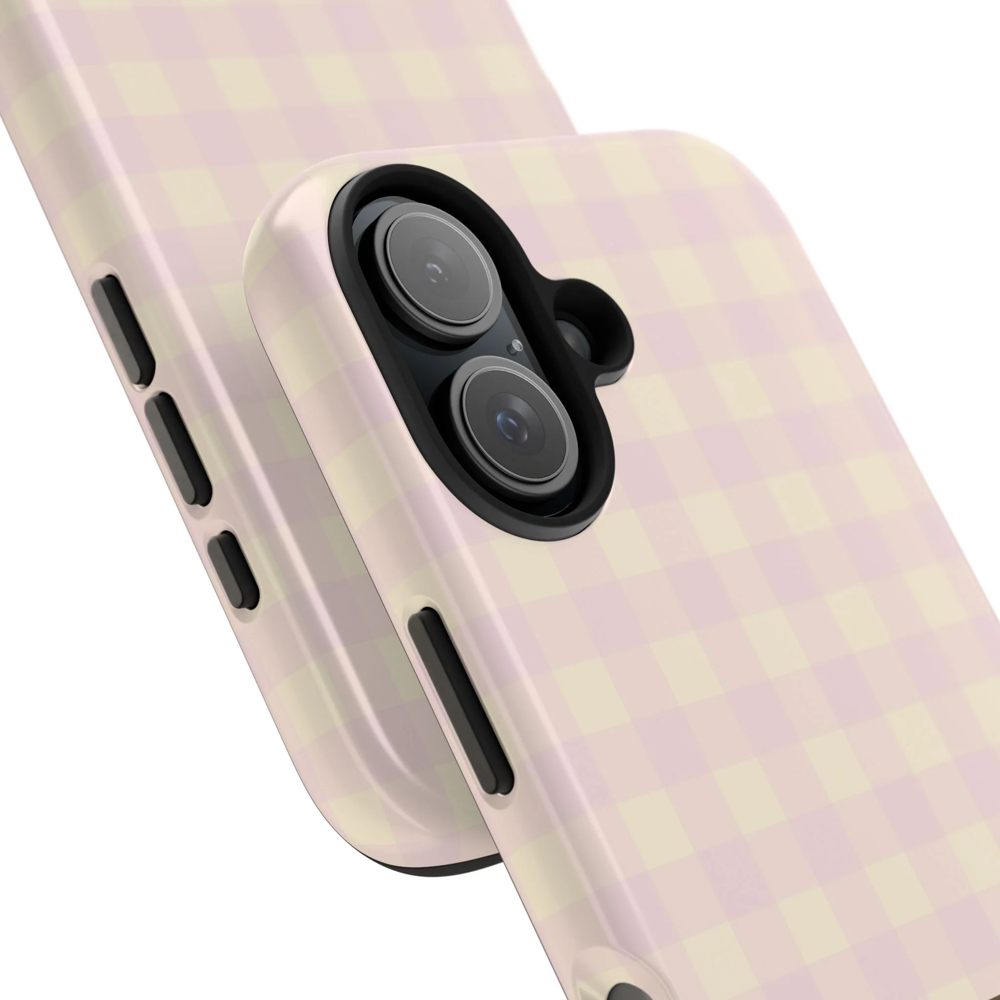 Customizable Pink & Yellow Gingham Phone Case - Image 21