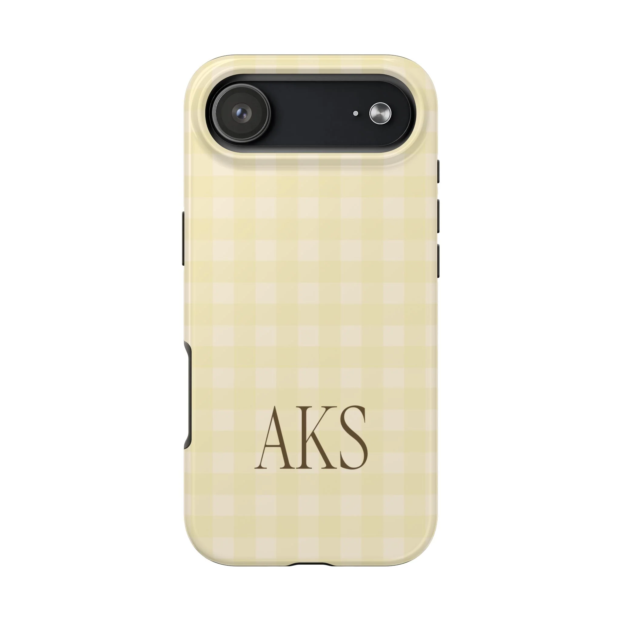 Customizable Yellow Gingham Phone Case - Image 10