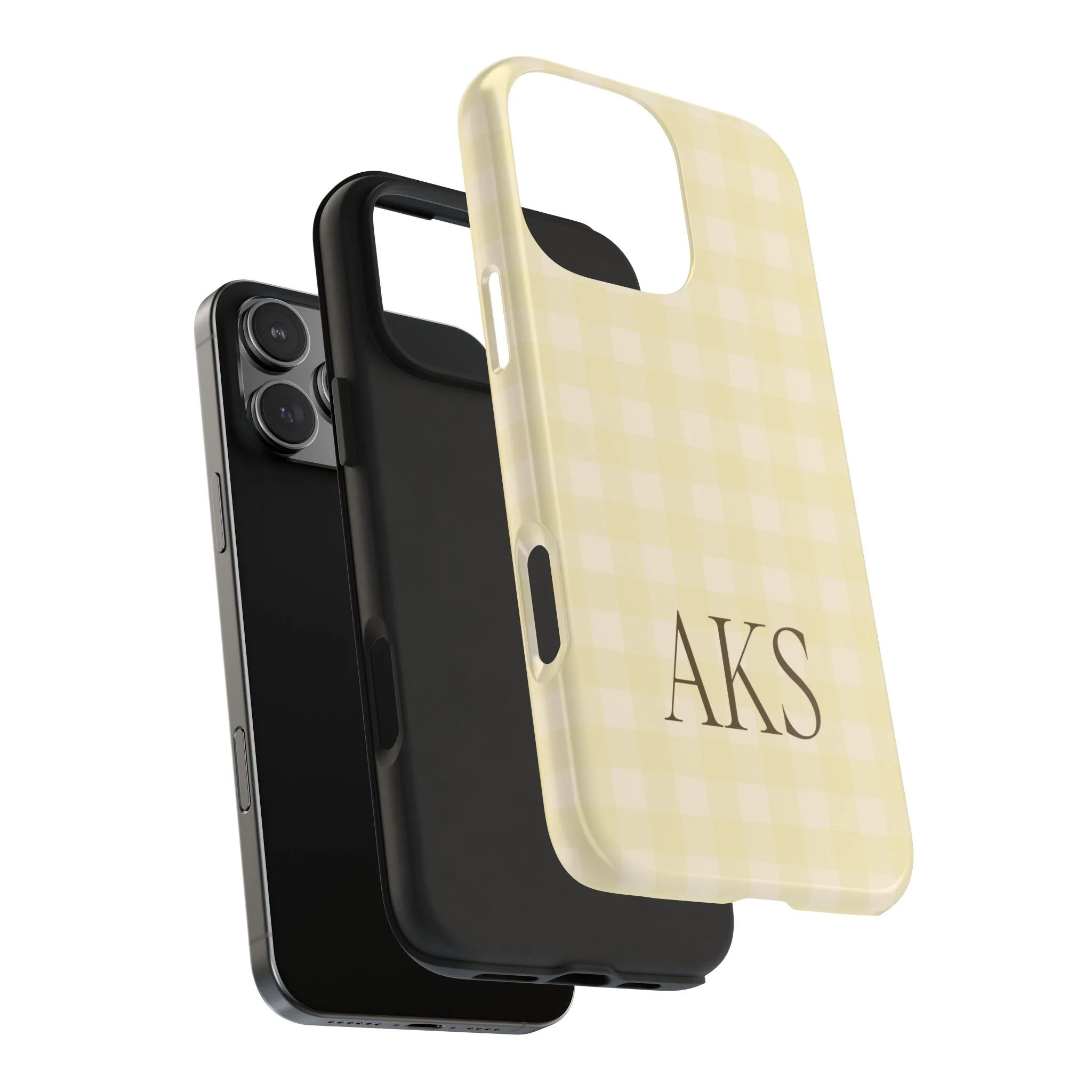 Customizable Yellow Gingham Phone Case - Image 20