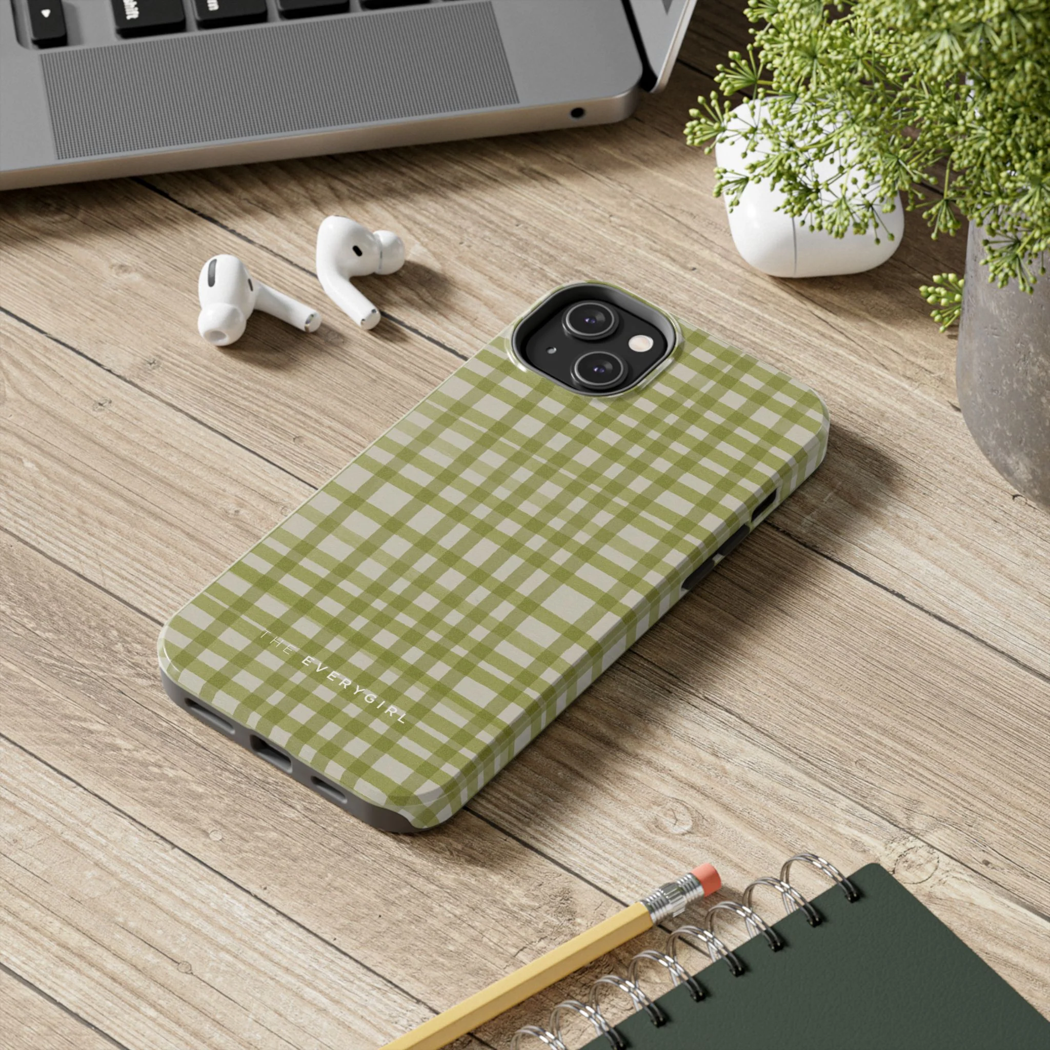 Green Gingham Phone Case - Image 69