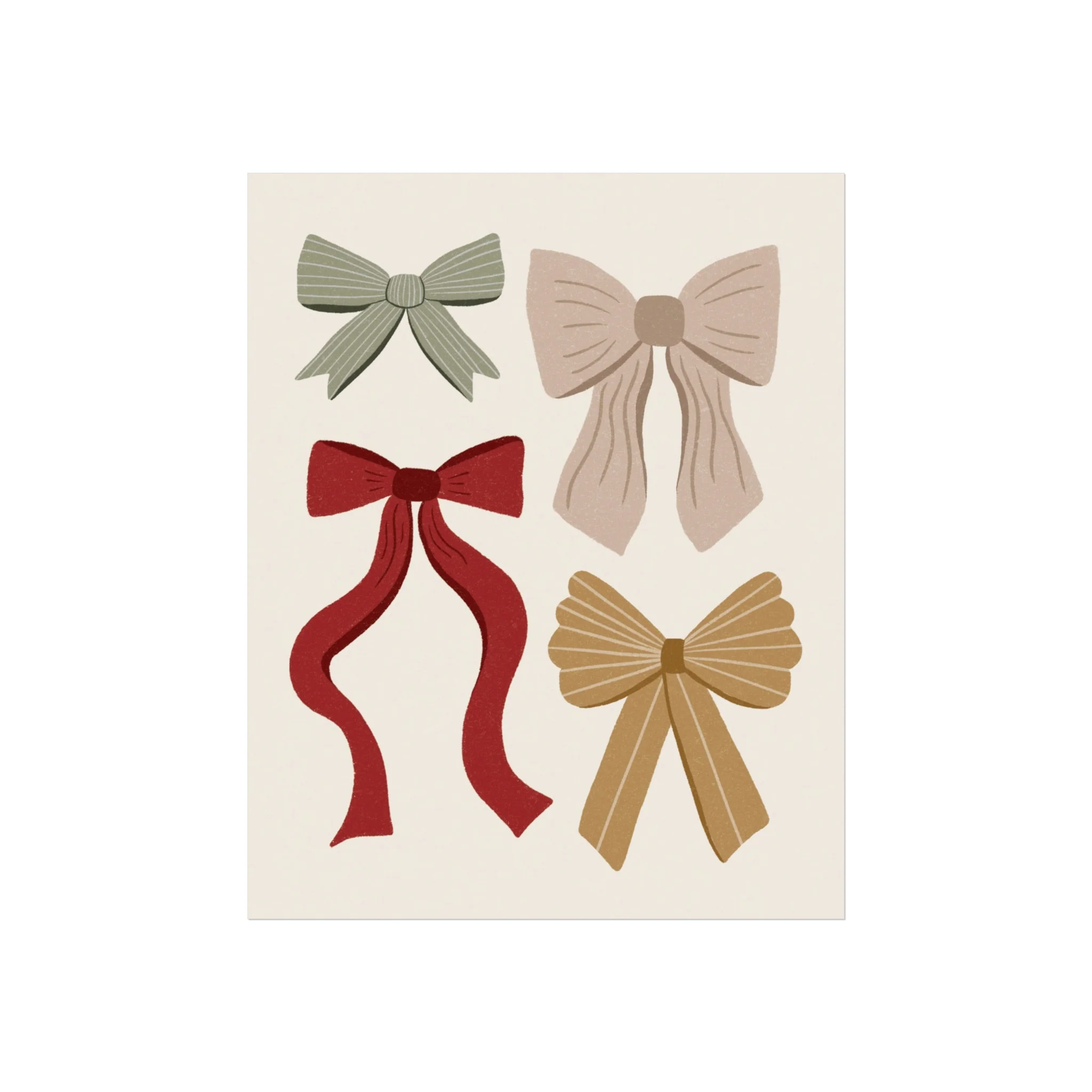 Holiday Bows Wall Art Print - Image 2