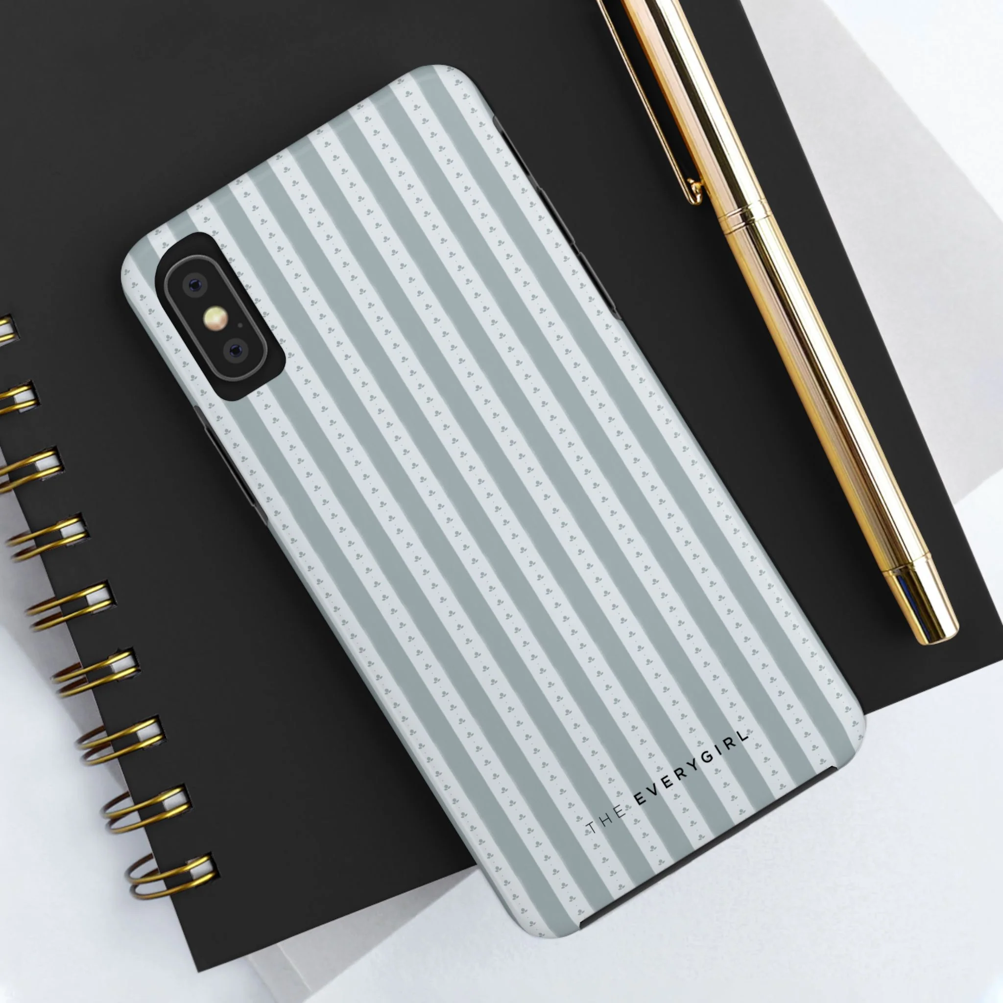 Muted Blue Stripe IPhone Case - Image 41