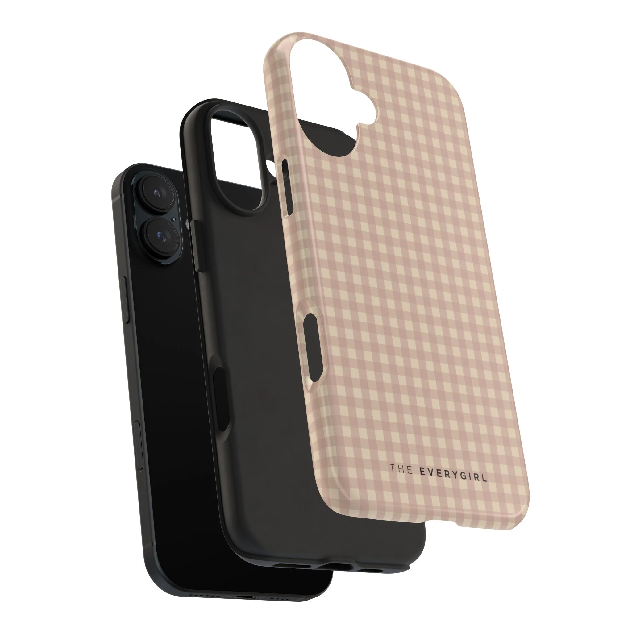 Neutral Blush Gingham IPhone Case - Image 111