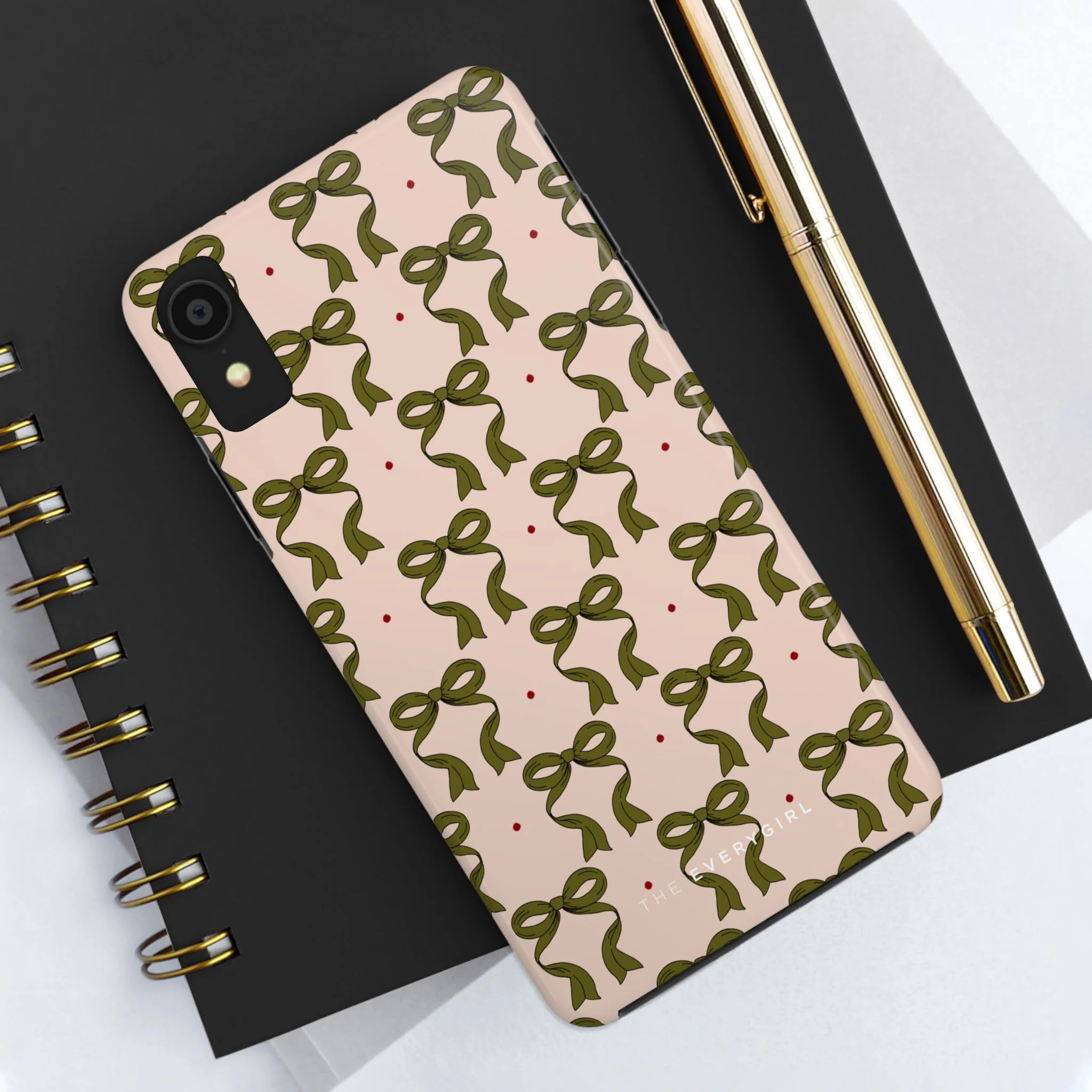 Pink & Green Bows IPhone Case - Image 40