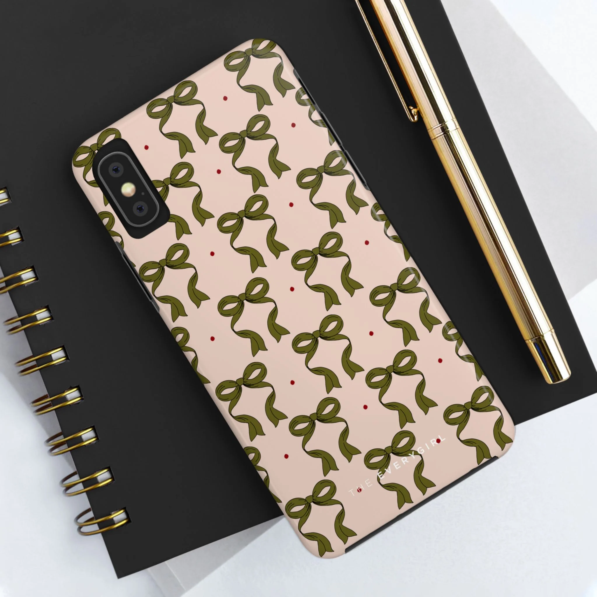 Pink & Green Bows IPhone Case - Image 41