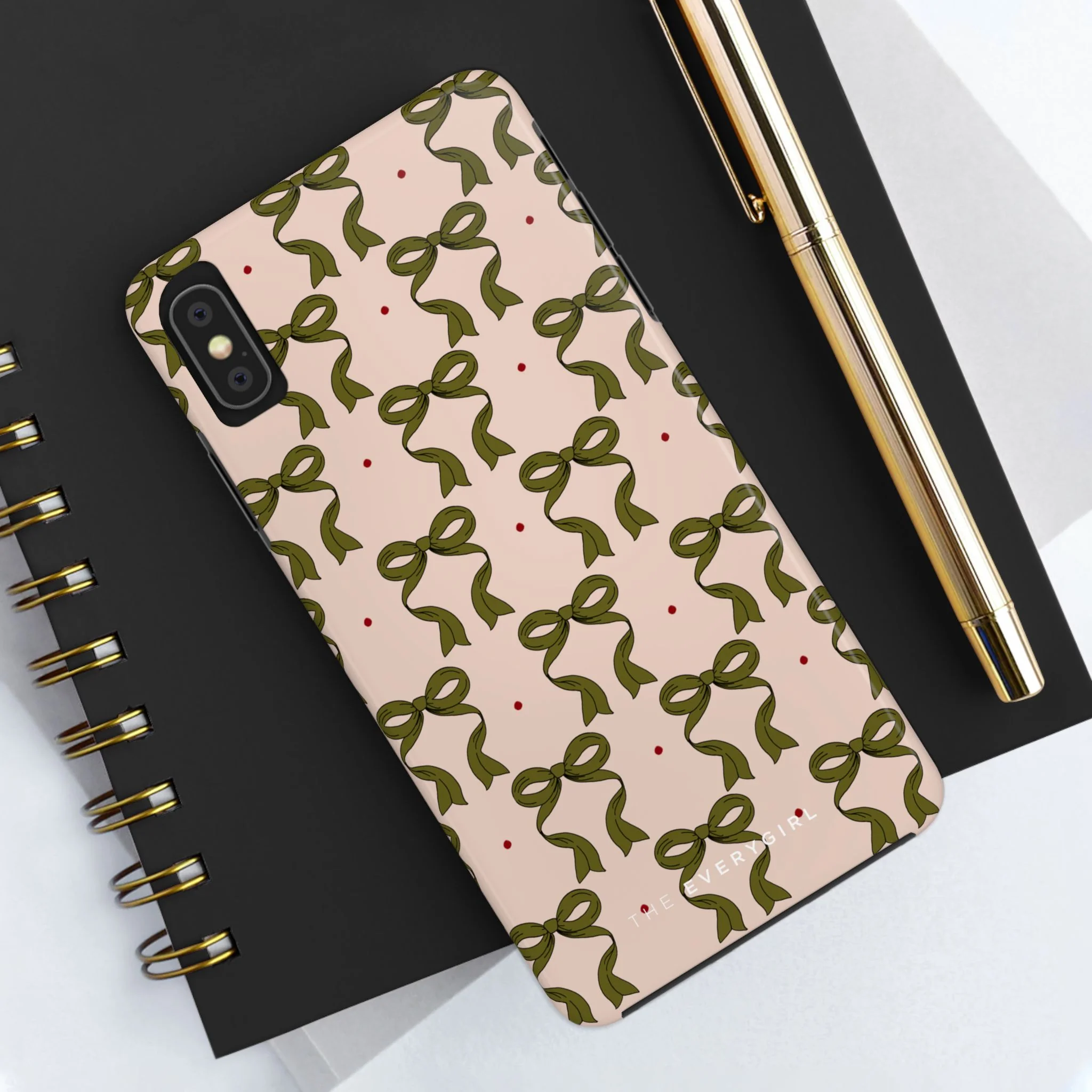 Pink & Green Bows IPhone Case - Image 42