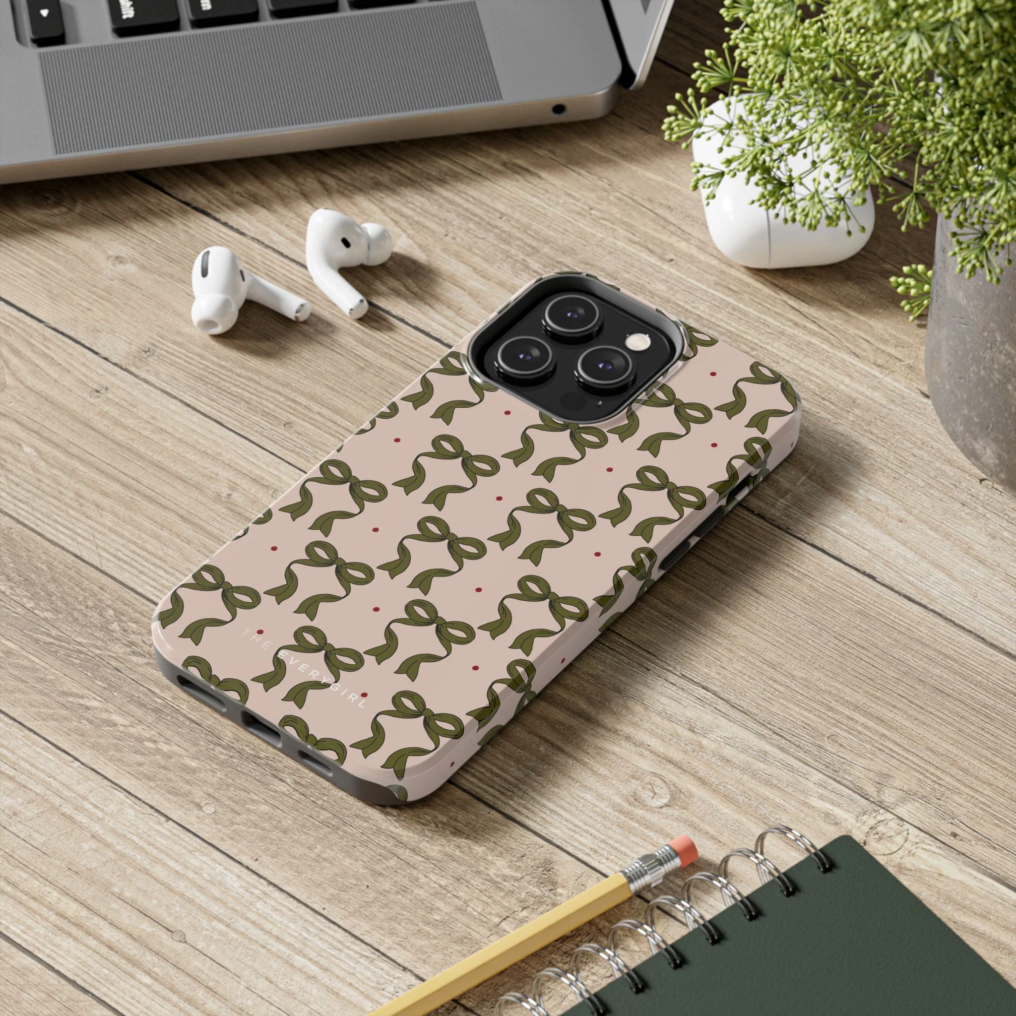 Pink & Green Bows IPhone Case - Image 78