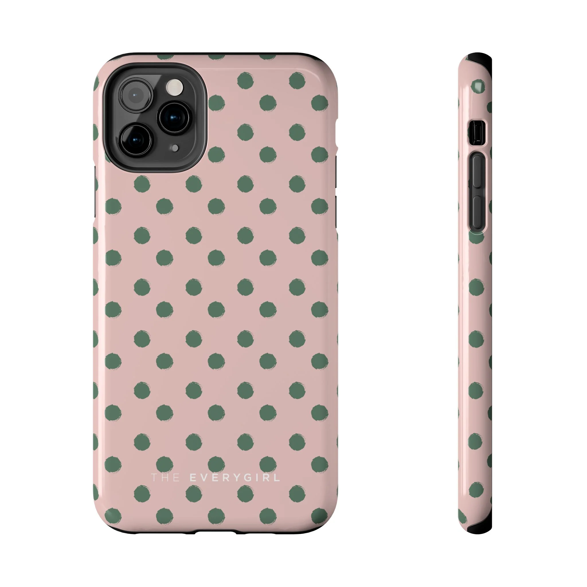 West Coast – Pink & Green Polka Dots Phone Case - Image 3