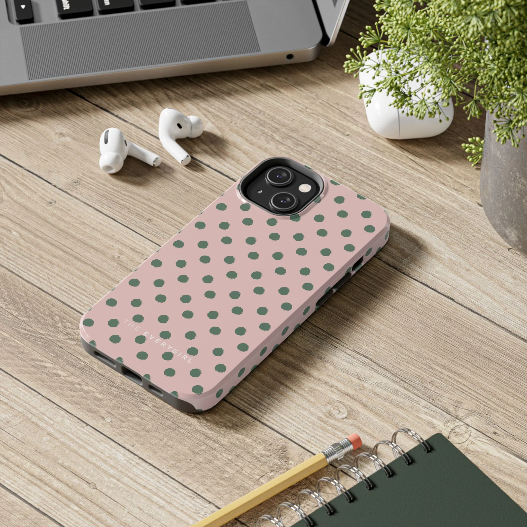 West Coast – Pink & Green Polka Dots Phone Case - Image 66