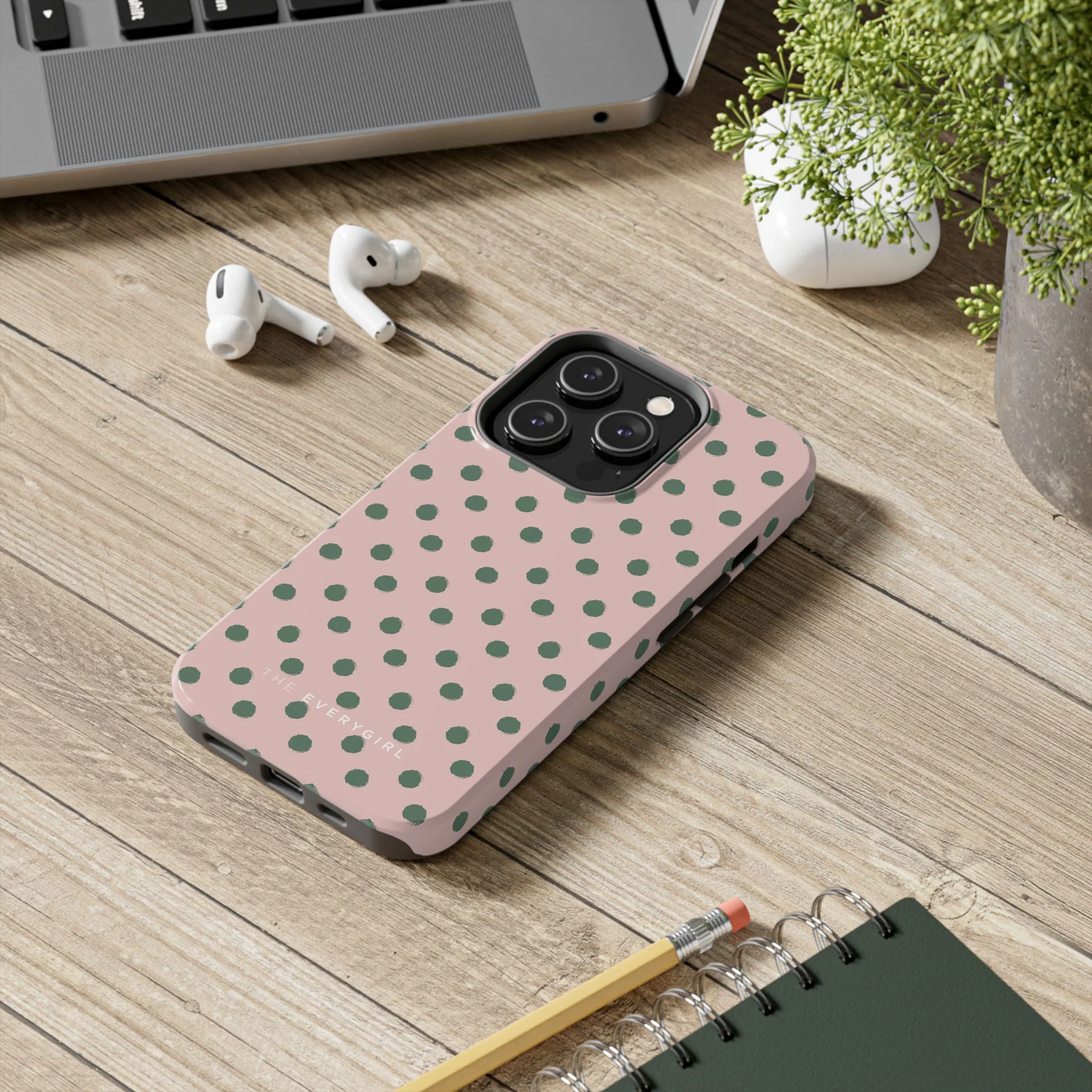 West Coast – Pink & Green Polka Dots Phone Case - Image 67