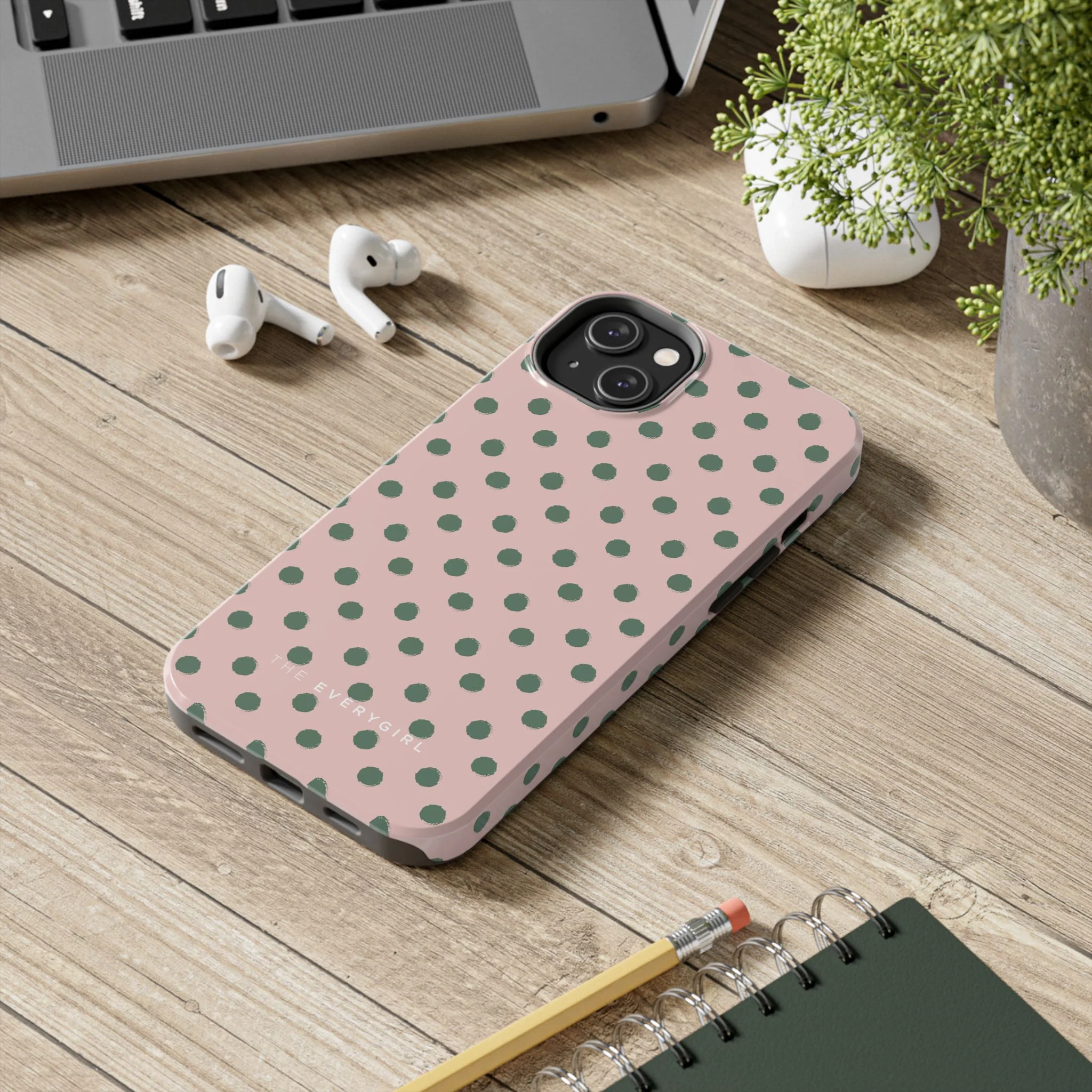 West Coast – Pink & Green Polka Dots Phone Case - Image 69