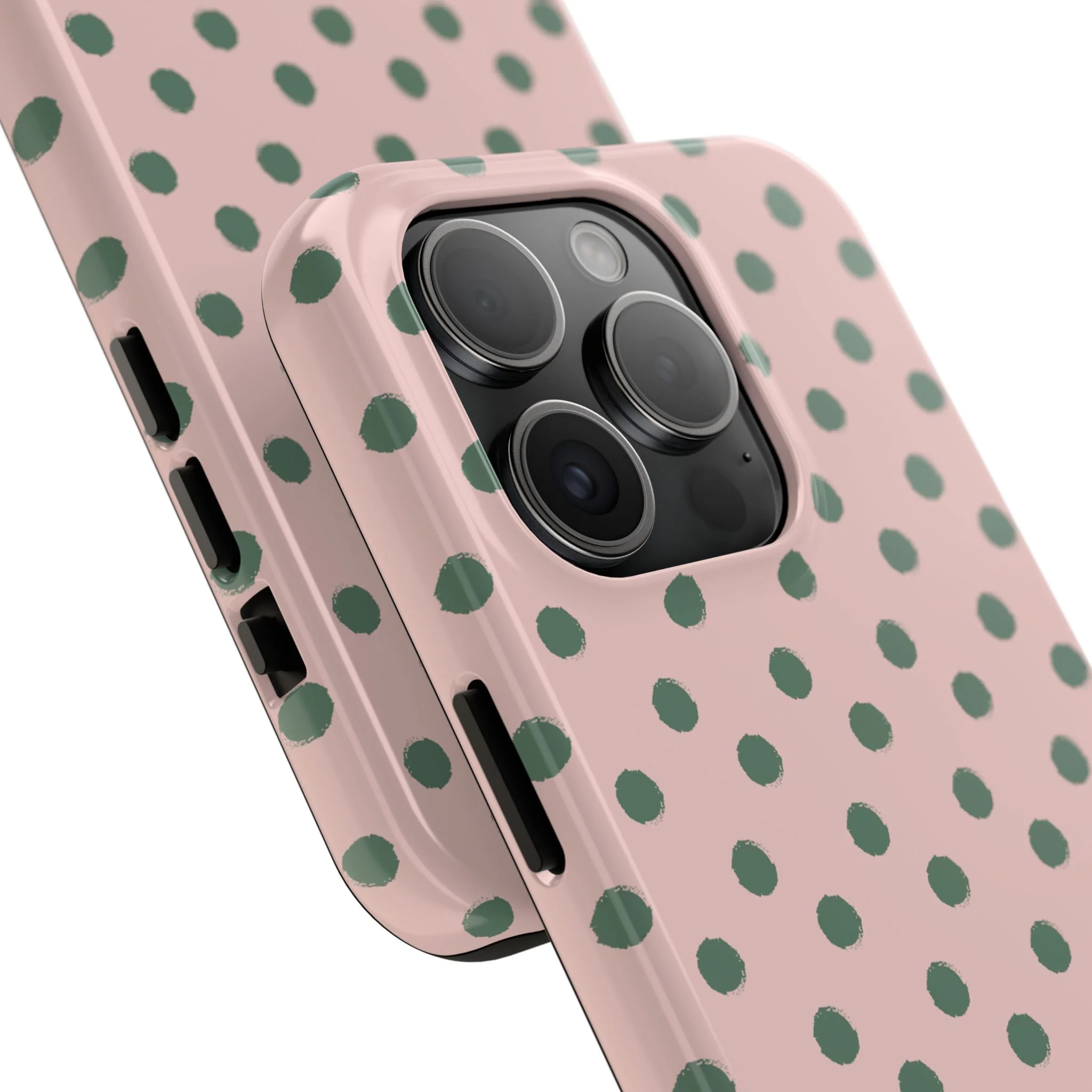 West Coast – Pink & Green Polka Dots Phone Case - Image 73
