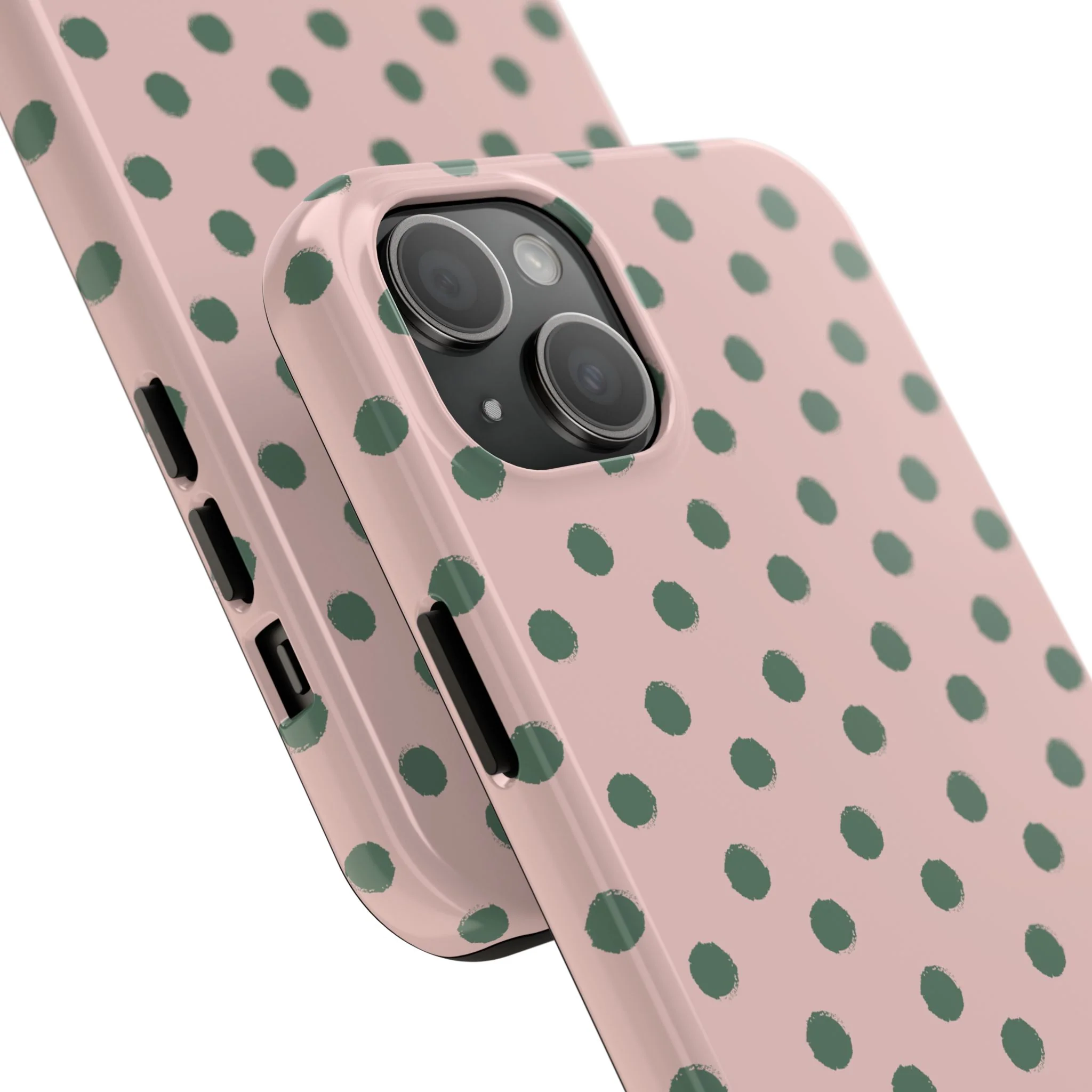 West Coast – Pink & Green Polka Dots Phone Case - Image 76