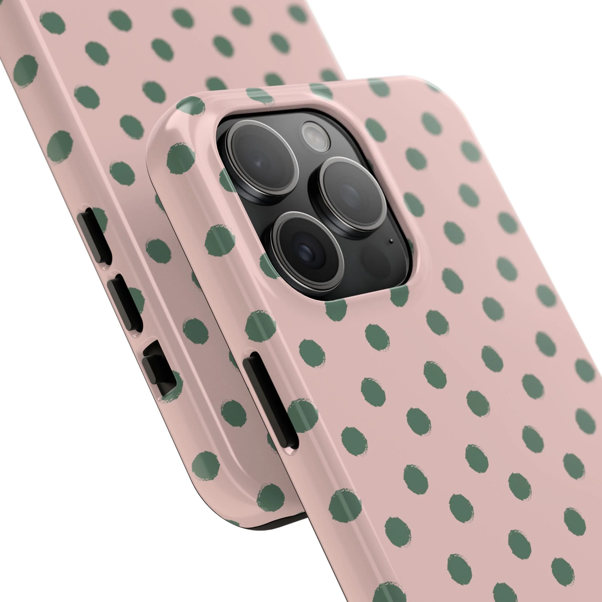 West Coast – Pink & Green Polka Dots Phone Case - Image 79