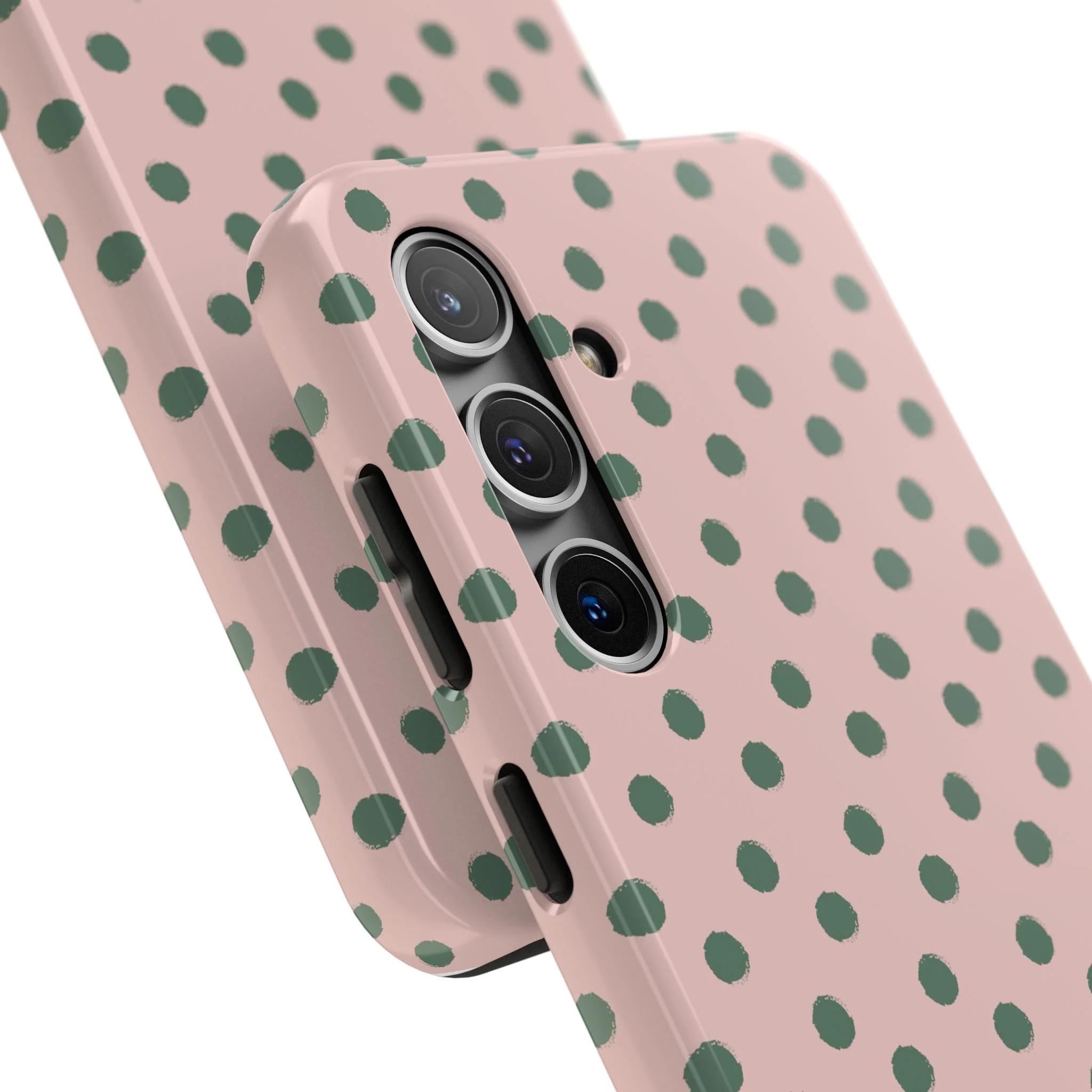West Coast – Pink & Green Polka Dots Phone Case - Image 82