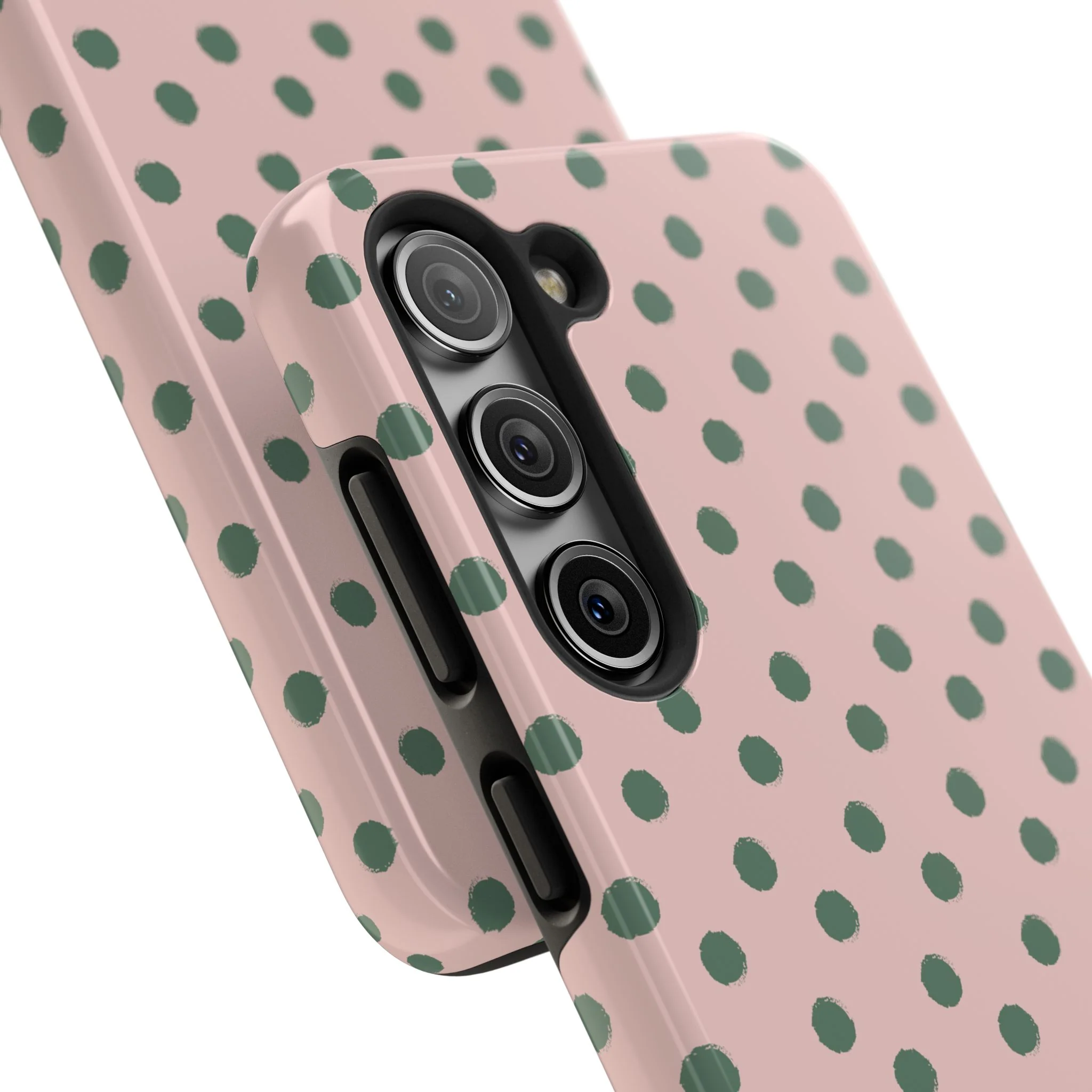 West Coast – Pink & Green Polka Dots Phone Case - Image 85