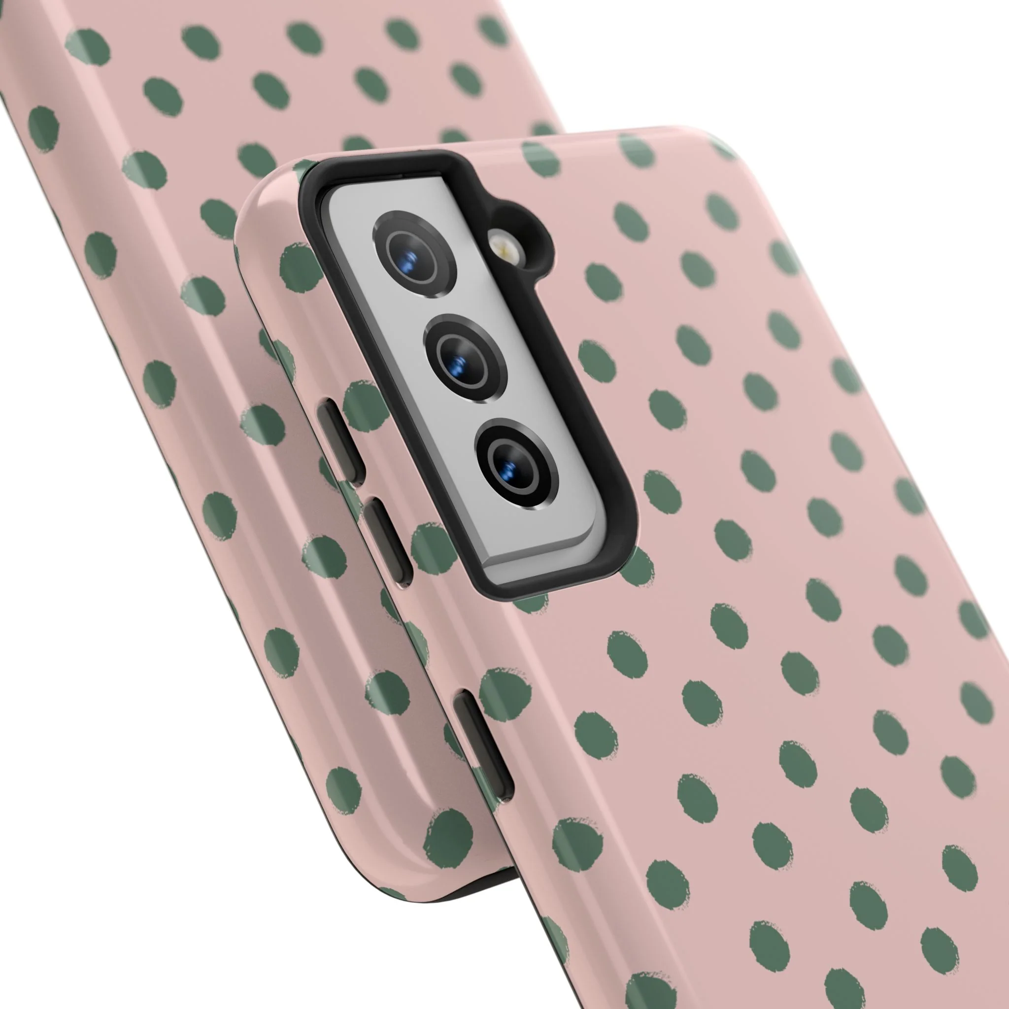 West Coast – Pink & Green Polka Dots Phone Case - Image 91