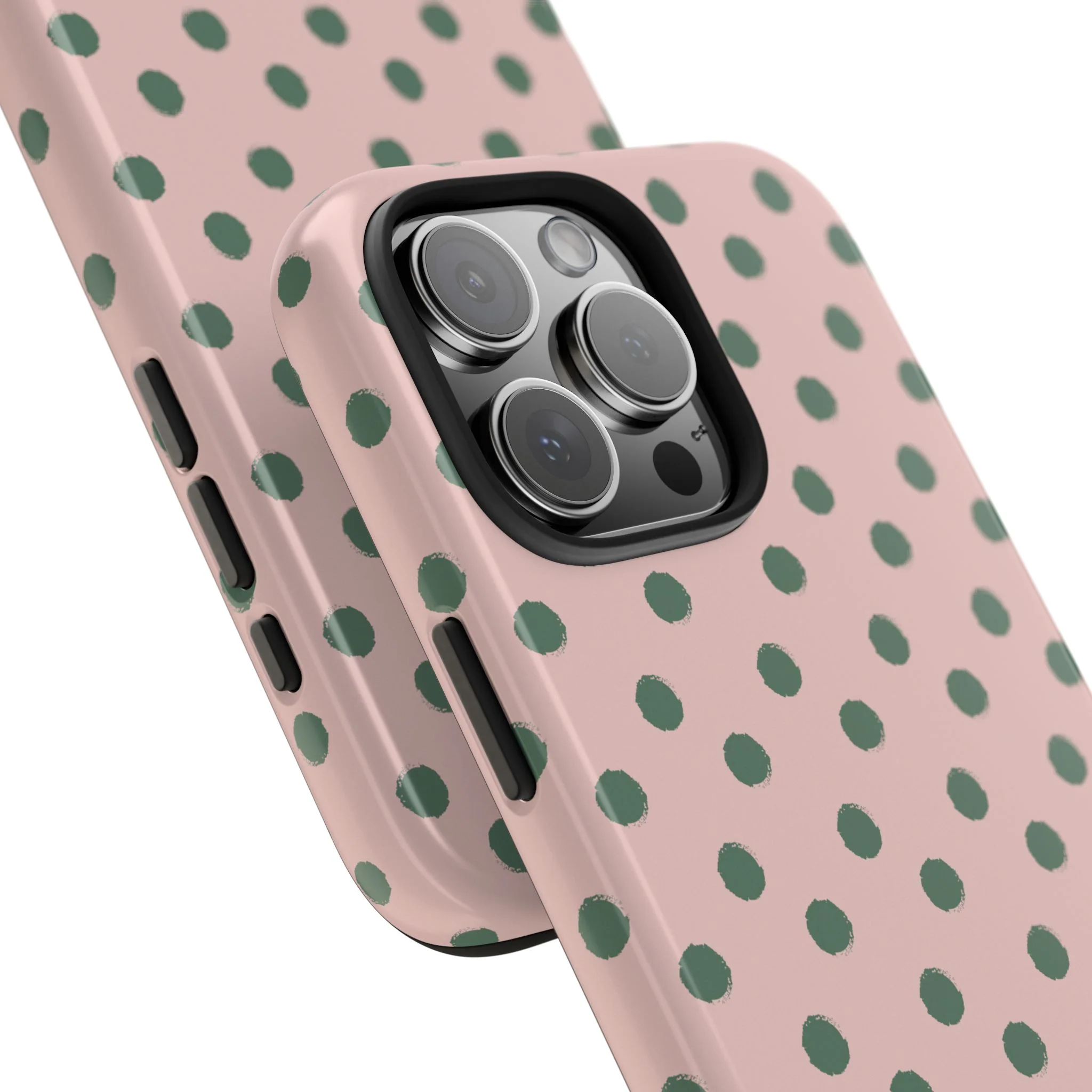 West Coast – Pink & Green Polka Dots Phone Case - Image 96