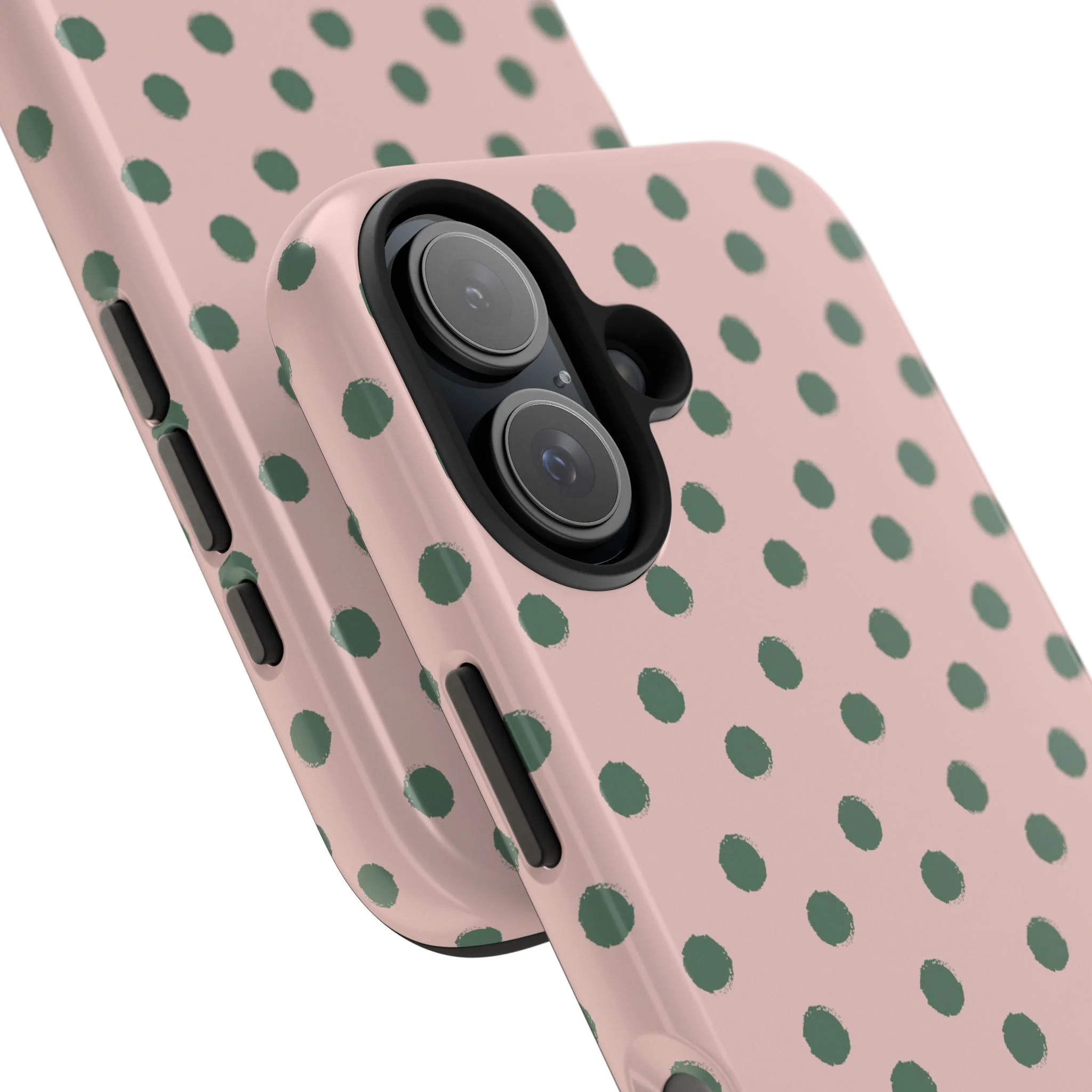 West Coast – Pink & Green Polka Dots Phone Case - Image 98