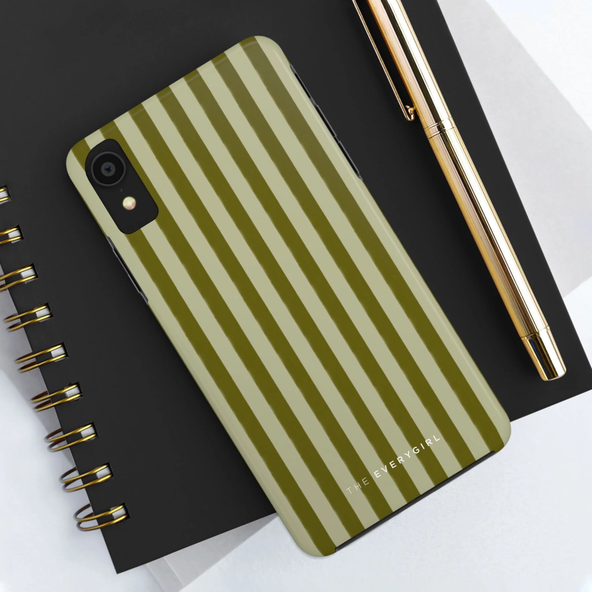Tone on Tone Green Stripes IPhone Case - Image 41