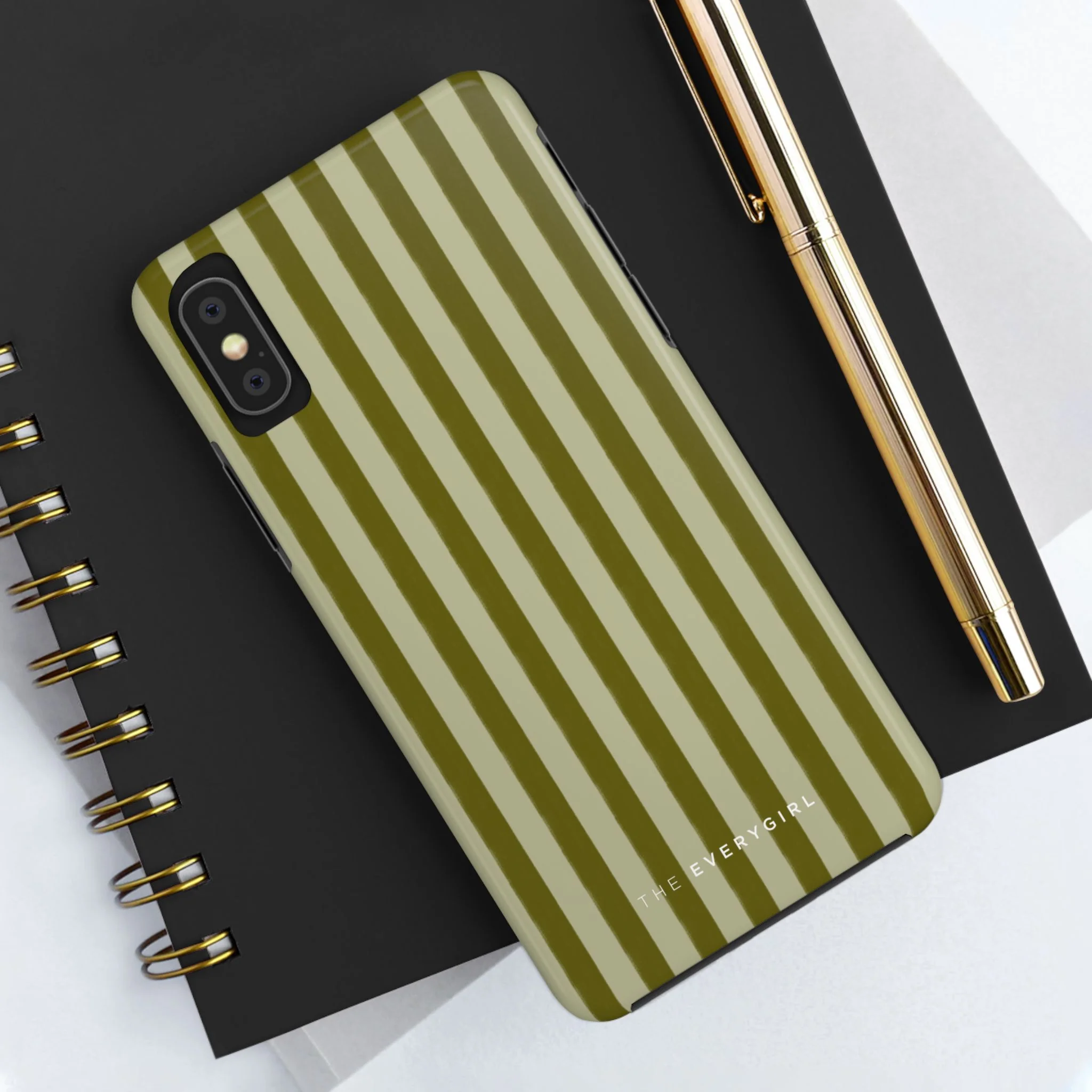 Tone on Tone Green Stripes IPhone Case - Image 42