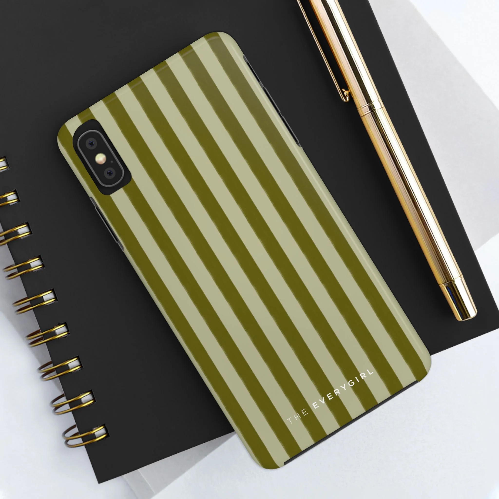 Tone on Tone Green Stripes IPhone Case - Image 43