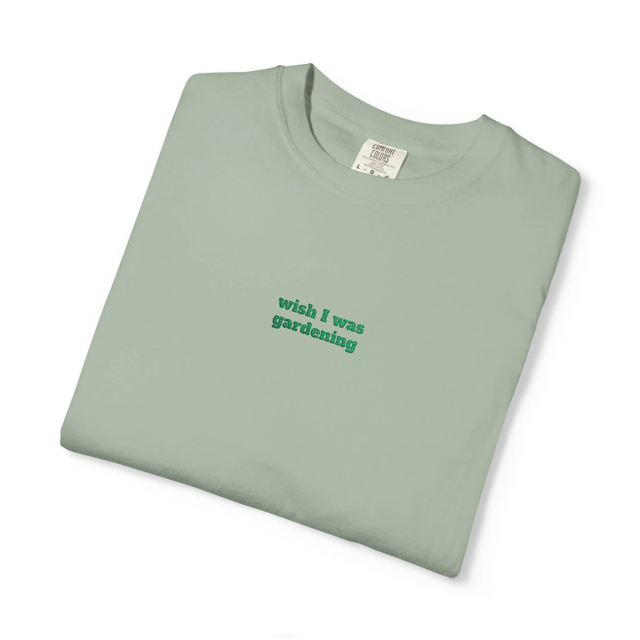 Wish I Was Gardening Embroidered Tee - Image 11