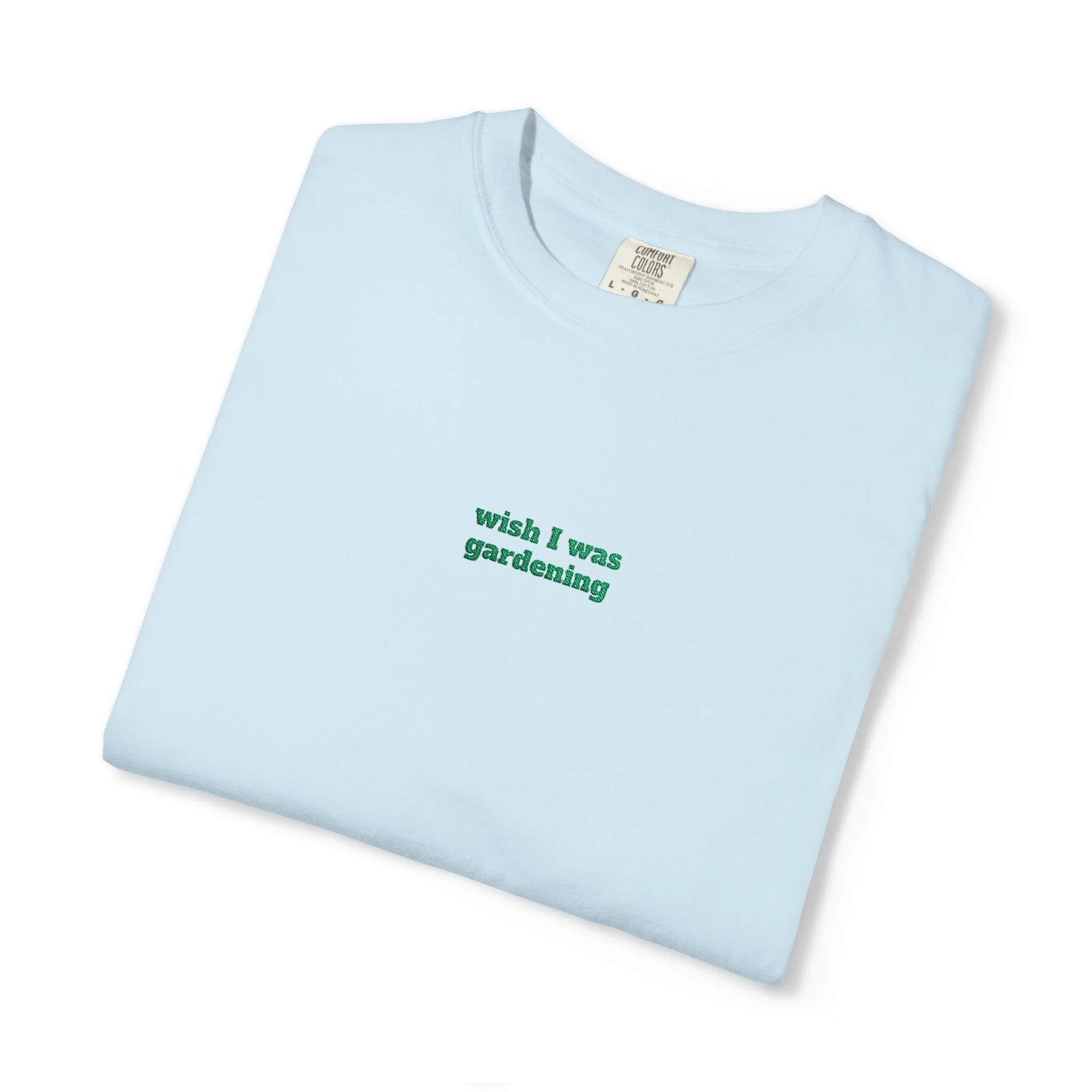 Wish I Was Gardening Embroidered Tee - Image 15