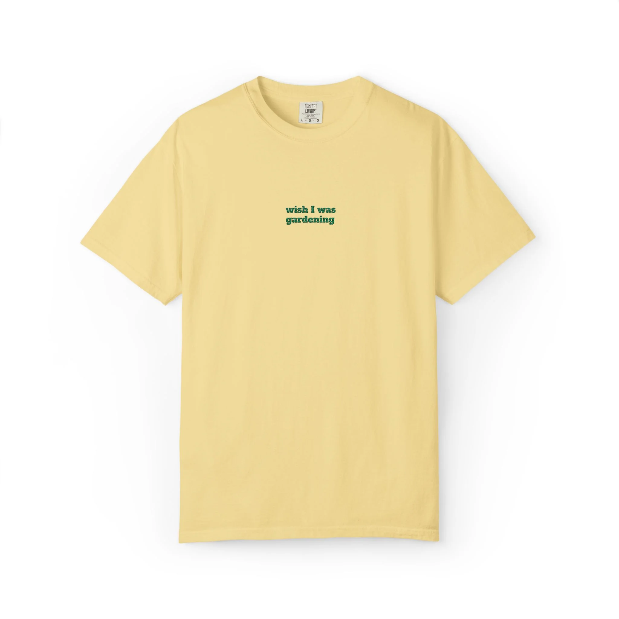 Wish I Was Gardening Embroidered Tee - Image 2