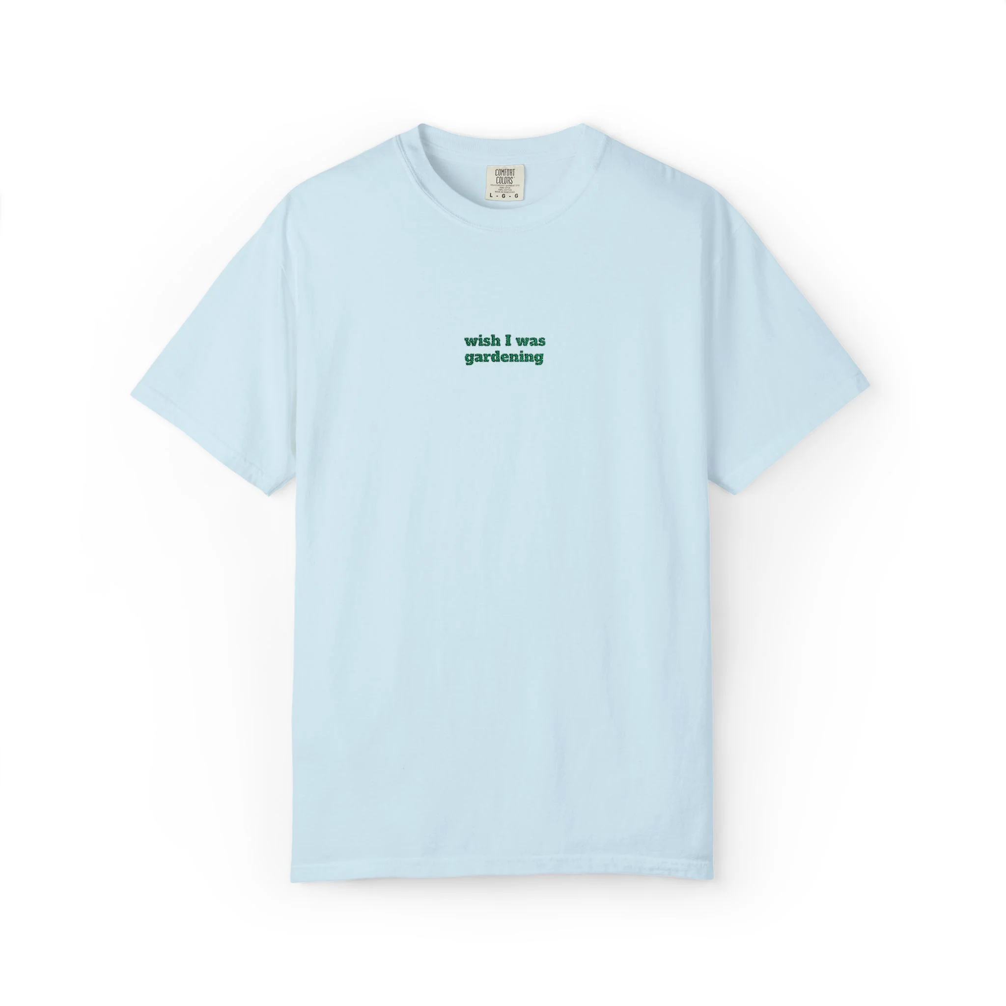 Wish I Was Gardening Embroidered Tee - Image 5