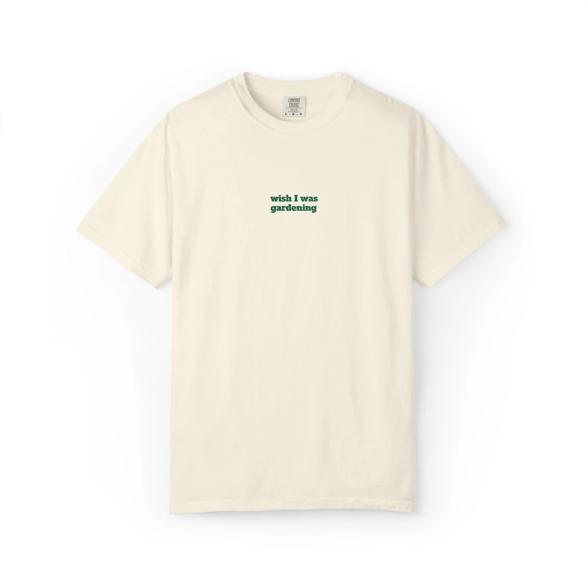 Wish I Was Gardening Embroidered Tee - Image 6