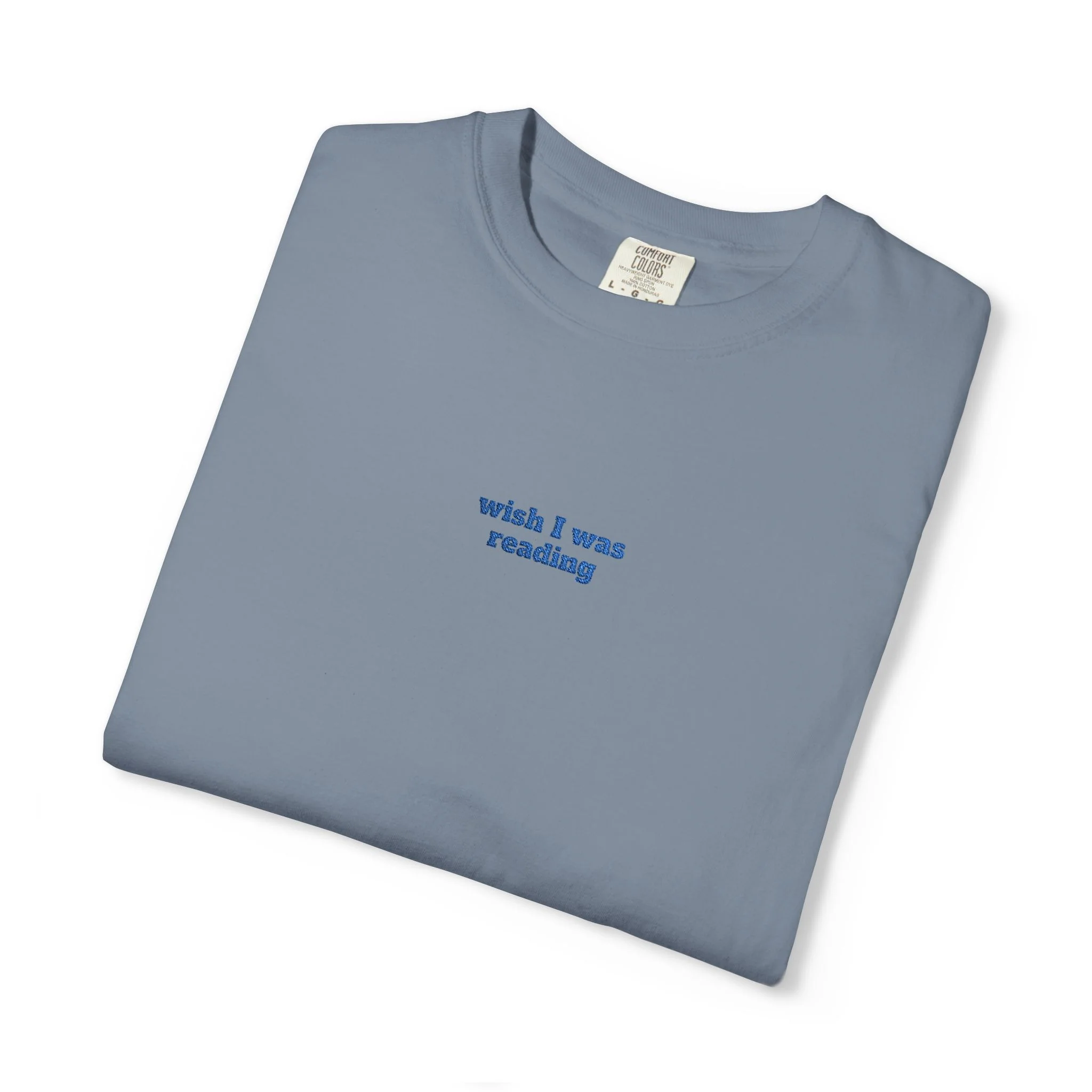 Wish I Was Reading Embroidered Tee - Image 15